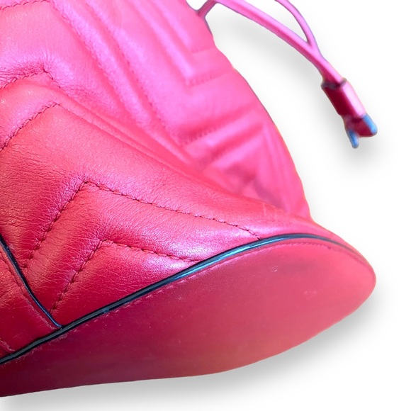 Gucci GG Marmot Matellasé Sylvie Bag in Hibiscus - Picture 11 of 17